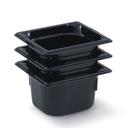 Vollrath 9064420 Super Pan High Temperature Plastic Black Sixth Size Pan, 4 inch deep