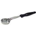 Vollrath 6432220 Heavy-Duty Stainless Steel Antimicrobial One Piece Perforated Round Spoodle with Black Nylon Handle, 2 Ounce Capacity