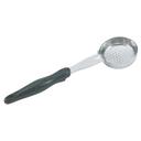 Vollrath 6432420 Heavy-Duty Stainless Steel Antimicrobial One-Piece Perforated Round Spoodle with Black Nylon Handle, 4 Ounce Capacity
