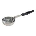 Vollrath 6432820 Heavy-Duty Stainless Steel Antimicrobial One-Piece Perforated Round Spoodle with Black Nylon Handle, 8 Ounce Capacity
