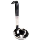 Vollrath 4970420 Heavy-Duty Stainless Steel Antimicrobial One Piece Ladle with Black Short Kool-Touch Handle, 4 Ounce Capacity