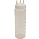 Vollrath 3324-13 Traex Color-Mate Tri Tip Wide Mouth Clear Squeeze Dispenser with Clear Top, 24 Ounce Capacity
