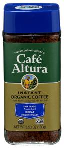 Cafe Altura Organic Decaf Medium Roast Instant Coffee, 3.5 Ounce -- 6 per case