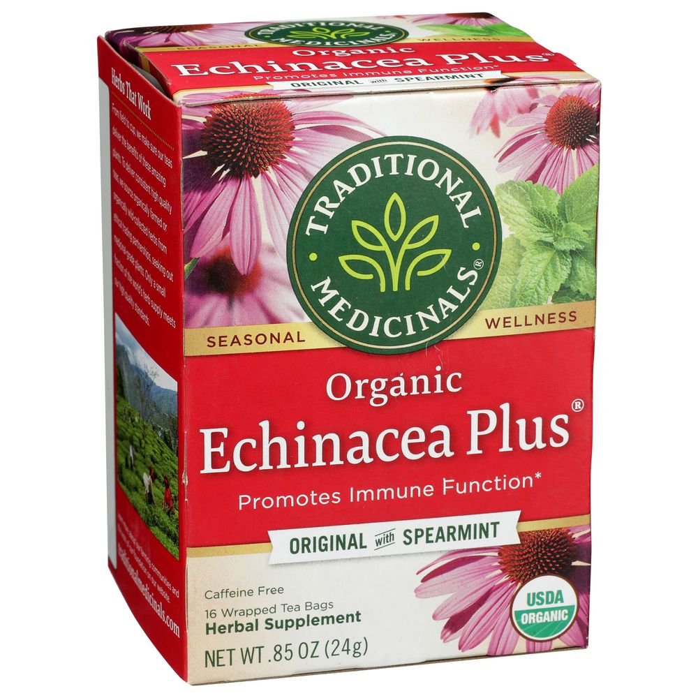 Traditional Medicinals Organic Echinacea Plus Herbal Tea, 16 tea bags -- 6 per case