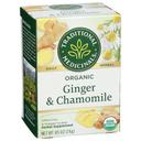 Traditional Medicinals Organic Ginger and Chamomile Herbal Tea, 16 tea bags -- 6 per case