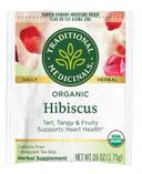 Traditional Medicinals Organic Hibiscus Herbal Tea - 16 bags per pack -- 6 packs per case.