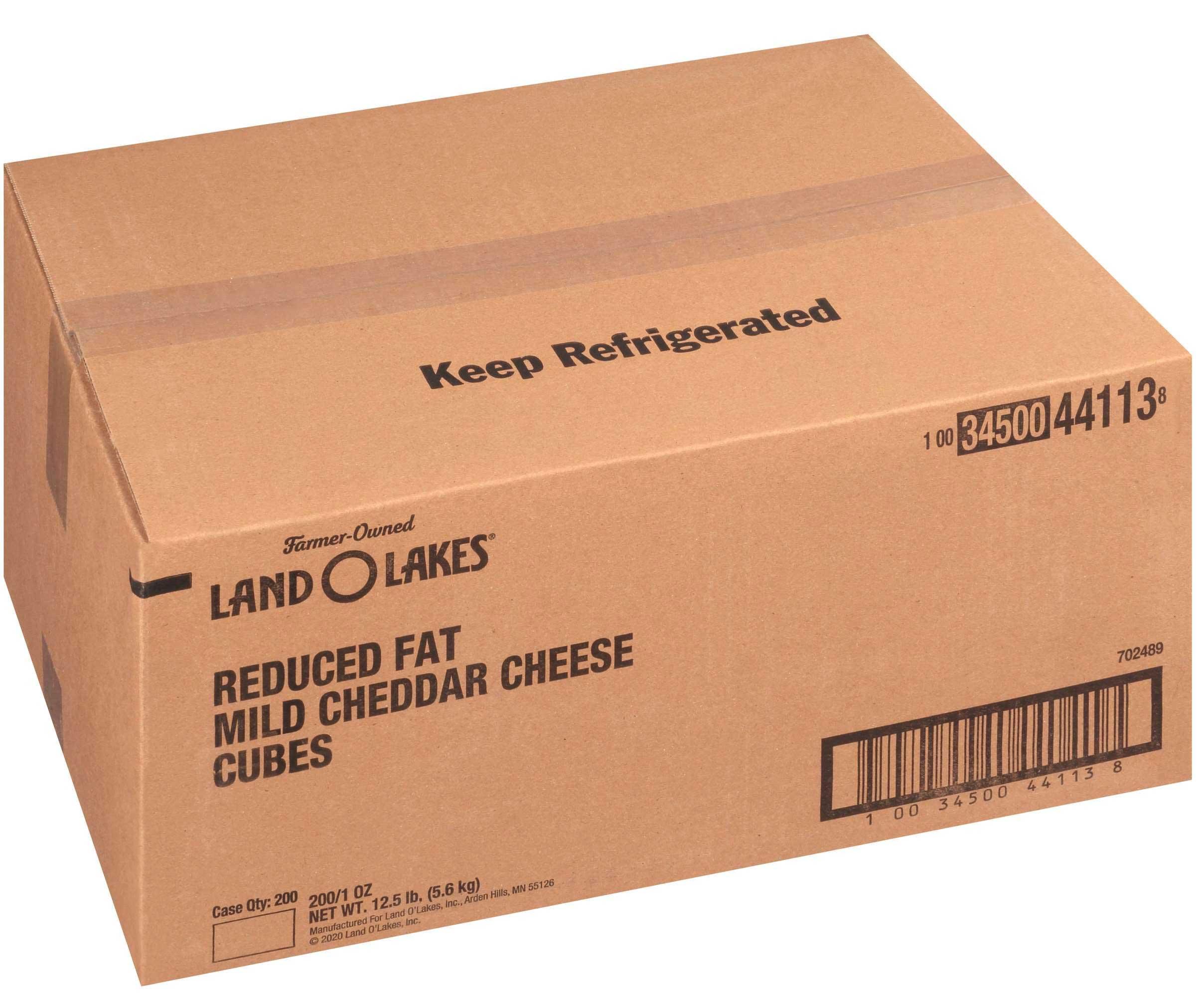 Land O Lakes Mild Cheddar Cheese Cubes, 0.062 Pound -- 200 per case.