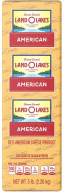 Land O Lakes American Yellow Deli American Cheese Product, 5 Pound -- 6 per case