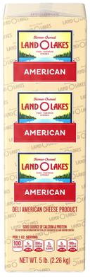 Land O Lakes White Deli American Cheese Product, 5 Pound -- 6 per case