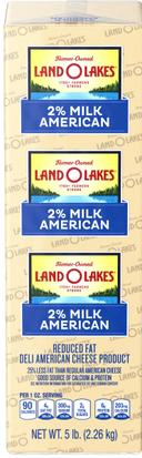 Land O Lakes 2% Milk Reduced Fat White Deli American Cheese Product, 5 Pound -- 2 per case