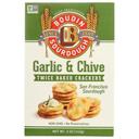 Boudin Sourdough Garlic Chive Cracker, 5 Ounce -- 12 per case