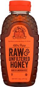 Nature Nate's 100 Percent Pure Raw and Unfiltered Honey, 16 Ounce Bottle -- 6 per case