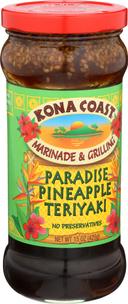 Kona Coast Paradise Pineapple Teriyaki Marinade and Grilling Sauce, 15 Ounce -- 6 per case