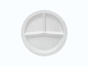 Libbey 9182403 Schonwald Donna Senior White 3 Section Dinner Plate, 10 inch -- 6 per case