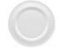 Syracuse China Embossed Rim Flat Plate -- 6 per case.
