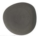 Schonwald Unique Dark Gray Organic Porcelain Dinner Plate, 12 3/8 inch -- 6 per case.
