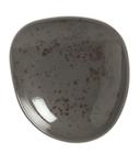 Schonwald Unique Dark Gray Organic Porcelain Plate, 3.5 inch -- 24 per case.