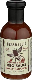 Braswell Honey Habanero BBQ Sauce, 13.5 Ounce -- 6 per case