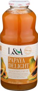 L and A Papaya Delight Juice, 32 Fluid Ounce -- 6 per case