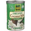 Native Forest Simple Organic Unsweetened Coconut Milk, 13.5 Fluid Ounce -- 12 per case