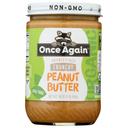 Once Again Organic Unsweetened Salt Free Crunchy Peanut Butter, 16 Ounce -- 6 per case