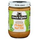 Once Again Organic Unsweetened Salt Free Crunchy Peanut Butter, 16 Ounce -- 6 per case