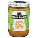 Once Again Organic Unsweetened Salt Free Creamy Peanut Butter, 16 Ounce -- 6 per case