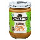 Once Again Organic Lightly Sweetened No Stir Creamy Peanut Butter, 16 Ounce -- 6 per case