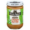 Once Again Organic Unsweetened Salt Free Creamy Cashew Butter, 16 Ounce -- 6 per case