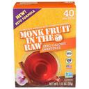 Monk Fruit In The Raw Zero Calorie Sweetener - 40 count per pack -- 8 packs per case