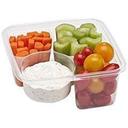 Fabri-Kal Greenware On-The-Go 6 inch Square Box with 3 Compartments and Side Well -- 300 per case