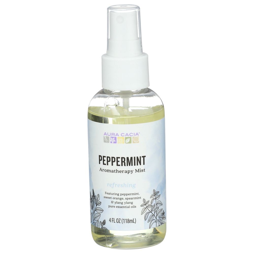 Aura Cacia Aromatherapy Refreshing Peppermint Mist, 4 Ounce -- 3 per case