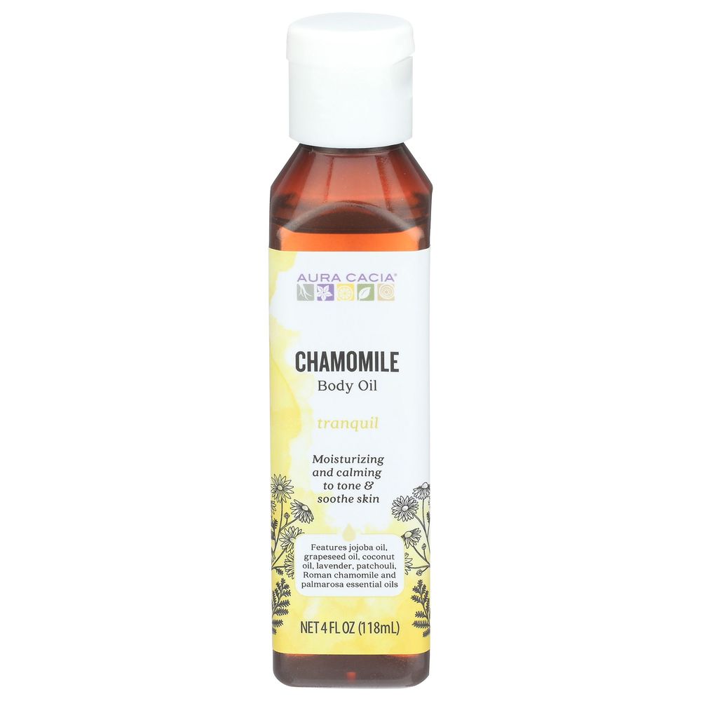 Aura Cacia Tranquil Chamomile Body Oil, 4 Ounce -- 3 per case