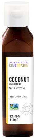 Aura Cacia Fractionated Coconut Skin Care Oil, 4 Fluid Ounce