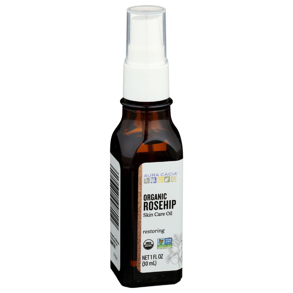 Aura Cacia Organic Rosehip Skin Care Oil, 1 Ounce