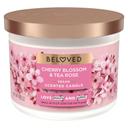 Love Beauty and Planet Beloved Cherry Blossom and Tea Rose 2 Wick Candle, 11.5 Ounce -- 6 per case