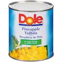Dole Pineapple Tidbits In Light Syrup, Number 10 Can -- 6 per case.