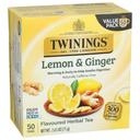 Twinings Lemon and Ginger Herbal Tea, 50 tea bags -- 6 per case