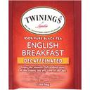 Twinings English Breakfast Decaffeinated Black Tea - 50 tea bags per pack -- 6 packs per case