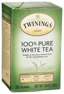 Twinings Pure White Tea, 20 count per pack -- 6 per case