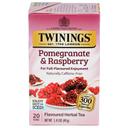 Twinings Pomegranate and Raspberry Herbal Tea, 20 tea bags -- 6 per case