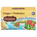 Celestial Seasonings Ginger and Probiotics Herbal Tea, 16 tea bags -- 6 per case