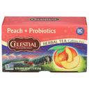 Celestial Seasonings Peach Plus Probiotics Herbal Tea, 16 tea bags -- 6 per case