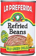 La Preferida Mild Green Chilies Refried Beans, 16 Ounce -- 12 per case