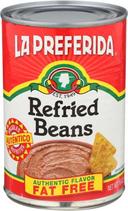 La Preferida Fat Free Authentic Refried Beans, 16 Ounce -- 12 per case