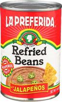 La Preferida Jalapenos Refried Beans, 16 Ounce -- 12 per case