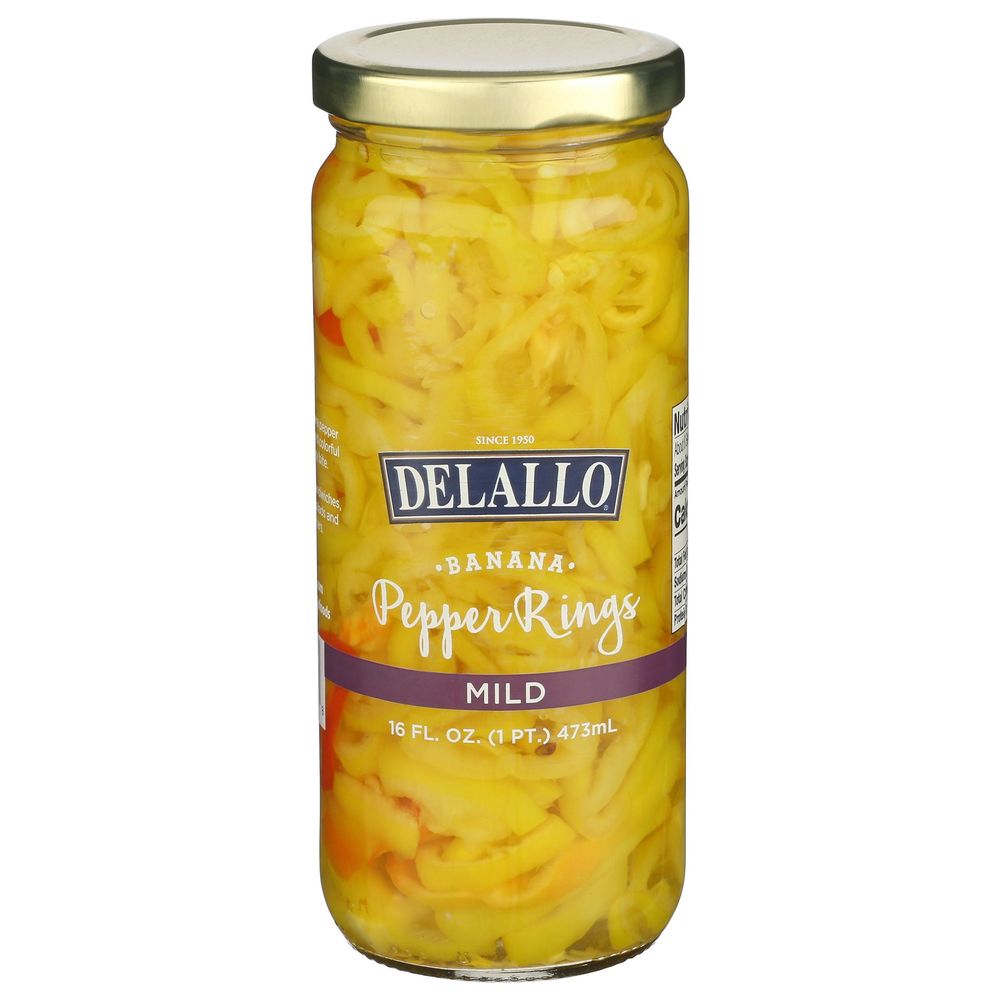 Delallo Mild Banana Pepper Ring, 16 Ounce -- 12 per case