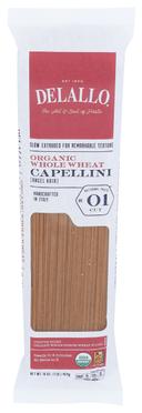 Delallo Whole Wheat Capellini Pasta, 16 Ounce -- 16 per case