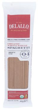 Delallo Organic Whole Wheat Spaghetti Pasta, 16 Ounce -- 16 per case