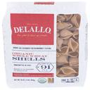 Delallo Organic Whole Wheat Shell Pasta, 16 Ounce -- 8 per case